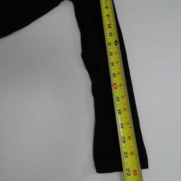 Cha Cha Vente Black Long Sleeve Cowl Neck Tunic Top Women Size M Asymmetric - Picture 9 of 10